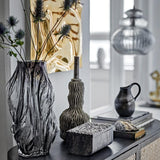 Bloomingville Tulla Vase aus Glas in Grau – große Glasvase für Wohnzimmer & Tischdeko