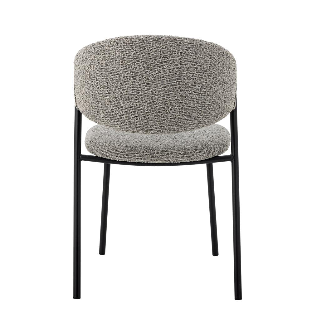 Bloomingville Marlo Esszimmerstuhl grau - Polsterstuhl mit Metallgestell für Esszimmer & Küche