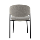 Bloomingville Marlo Esszimmerstuhl grau - Polsterstuhl mit Metallgestell für Esszimmer & Küche
