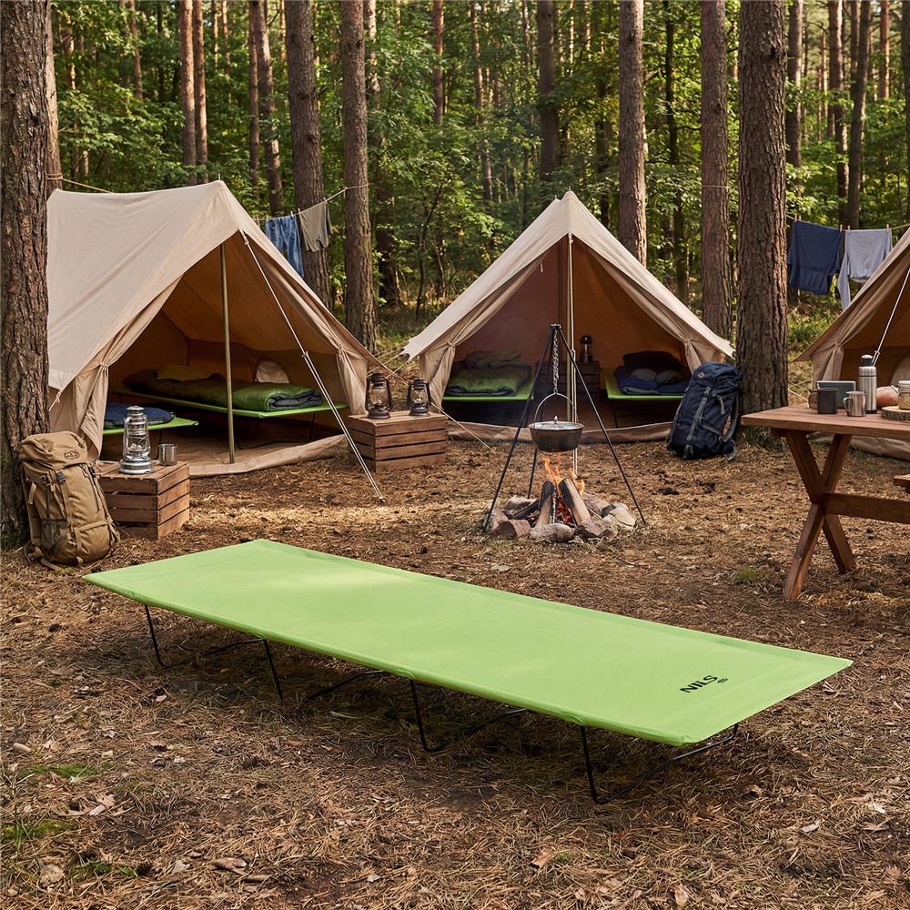 NILS CAMP Feldbett klappbar grün für Camping Reisen Outdoor bequem stabil ultra leicht