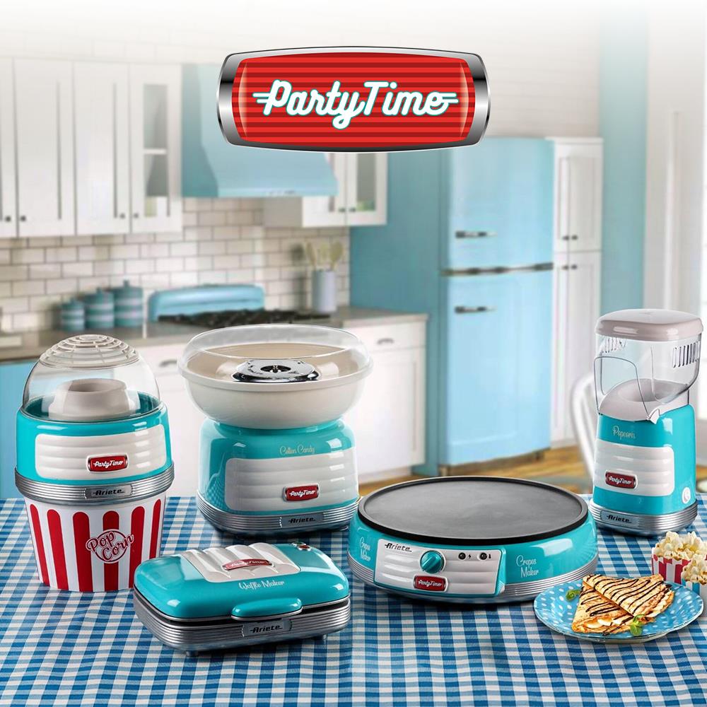 Ariete Party Time Hamburger Maker, Blau, Sandwichmaker, Retro-Design, 50er Jahre-Stil
