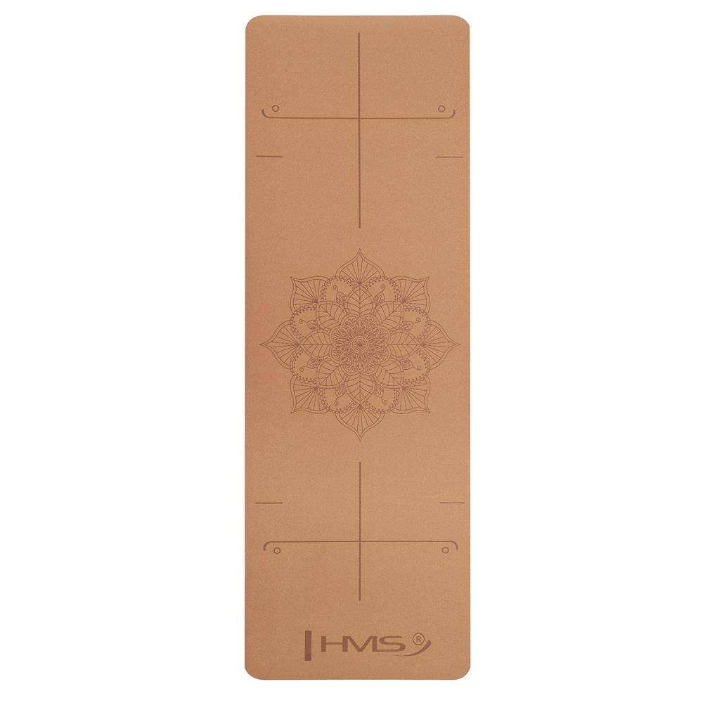 Yogamatte 182 x 61 x 0,6 cm Fitnessmatte Kork Gymnastikmatte rutschfest | HMS YM11