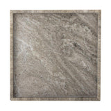 Bloomingville Majsa Tablett – quadratisches Marmor-Tablett in Braun, 35x35 cm, vielseitig & spülmaschinenfest