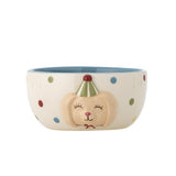 Bloomingville MINI Party Geschirr-Set 3-teilig D15,5 cm bunt - Kindergeschirr aus Steingut mit Hundemotiv