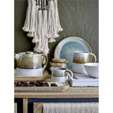 Bloomingville Heather Teller Braun/Beige 27cm Steingut Speiseteller Essteller Boho Design