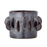 Bloomingville Roza Blumentopf in Grau, 18x13 cm, aus Steingut