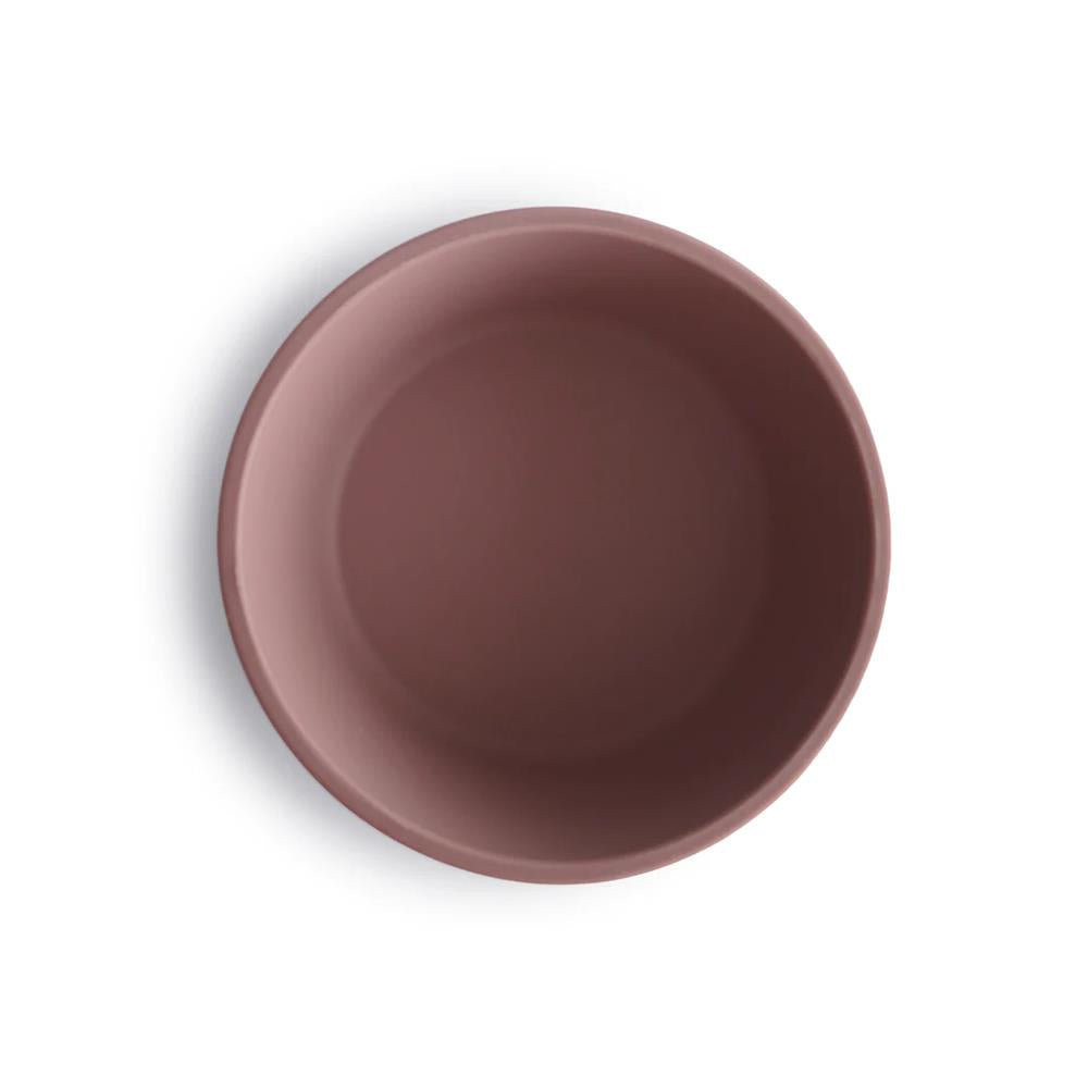 Mushie Silikon-Kinderschüssel, Cloudy Mauve, Schüssel mit Rutschfestem Saugnapf