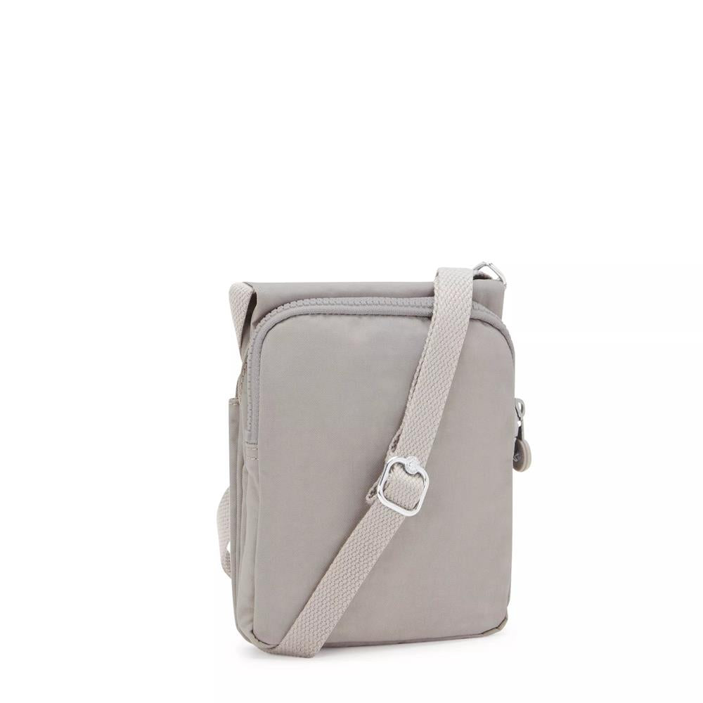 Kipling NEW ELDORADO, kleine Umhängetasche, Grey Gris (grau), kompakte Crossbody Tasche
