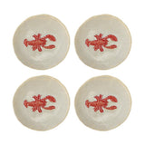 Bloomingville Hadden Teller 4er Set 13 cm Steingut rot Hummer