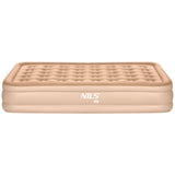 NILS CAMP Campingmatratze Doppelbett beige 200x145x35 cm mit elektrischer Pumpe Gästebett