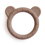 Mushie Beißring Bär, Natural, aus Silikon, BPA-frei