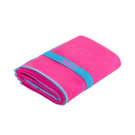NILS Mikrofaserhandtuch 140x70 cm in Rosa - schnelltrocknendes Handtuch für Camping, Strand & Sport