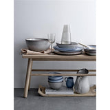 Bloomingville Sandrine Teller, Blau, 28,5cm, Steingut, dänisches Design