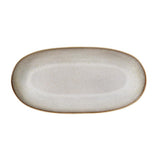 Bloomingville Sandrine Servierplatte, Natur, 42x21cm, Steingut, dänisches Design