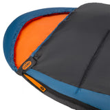 NILS CAMP Schlafsack Schwarz-Blau-Orange - Mumienschlafsack für Camping, Trekking & Outdoor
