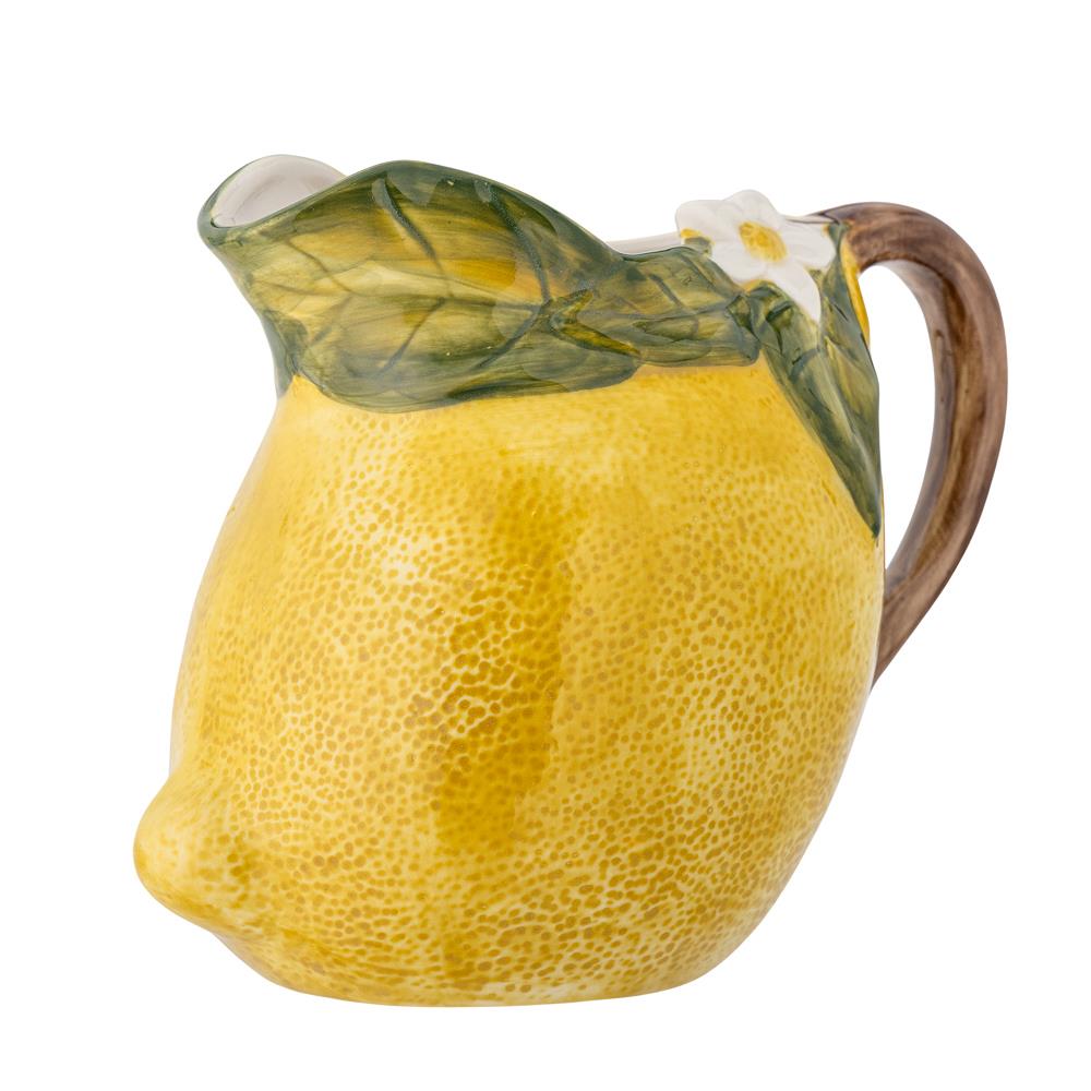 Bloomingville Limone Krug Steingut gelb 1340 ml D13xH16 cm Zitronenoptik