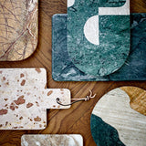 Bloomingville Nukaka Schneidebrett Marmor braun Servierbrett Küche Deko Naturstein
