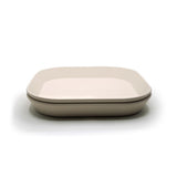 Mushie Kinderteller 2er Set, Ivory, quadratisch, BPA-frei