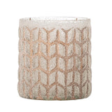 Bloomingville Esther Teelichthalter aus recyceltem Glas in Rose D8 x H9 cm – Teelicht für Wohnraum