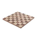 Umbra Wobble Schach Set mit vertieften Spielfeldern Ahorn- und Walnussholz