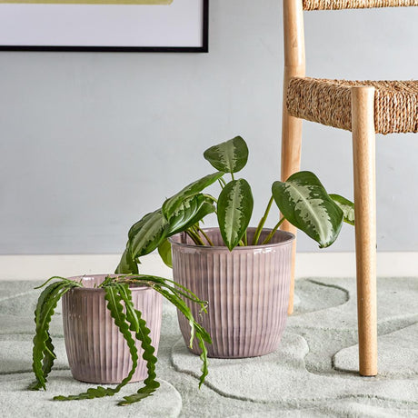 Bloomingville Kenzie Blumentopf aus Metall in Rose – 2er Set Pflanzentöpfe für Wohnzimmer