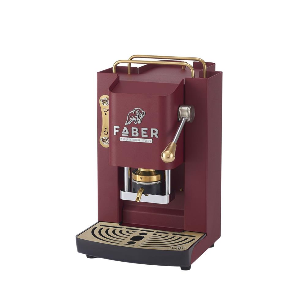 Faber Pro Deluxe 3.0 Cherry Red Messing ESE Pad Kaffeemaschine 44 mm