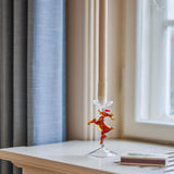 Bloomingville Dasho Kerzenhalter Braun Glas Rentier Weihnachtsdeko 19 cm