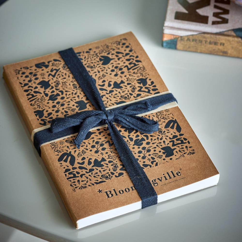 Bloomingville Anniversary Notizbuch Braun Papier 14,5x21cm