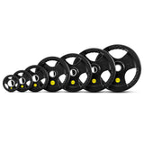 Hantelscheibe 10 kg Gummiert 50 mm mit Tri-Grip-Griffe | HMS TOK10 PRO