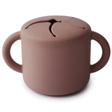 Mushie Snackbecher, Cloudy Mauve, aus Silikon, BPA-frei