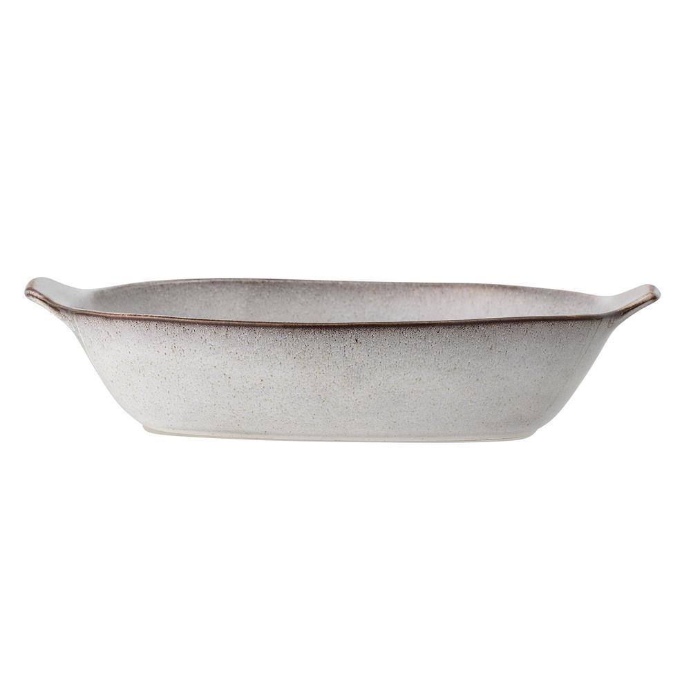 Bloomingville Sandrine Ofenform, Natur, 3,5L, Steingut, dänisches Design