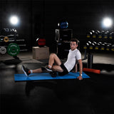 Fitnessmatte 180x60 cm 15 mm Blau/Schwarz | HMS Premium MFK03