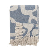 Bloomingville Salobre Decke Blau Baumwolle Wohndecke 160x130cm