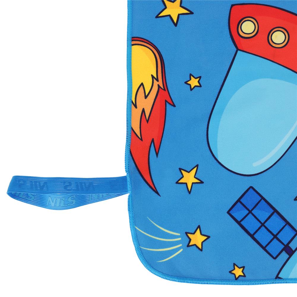 NILS Mikrofaser Kinderhandtuch 160x80 cm Space - leichtes Handtuch für Camping, Strand & Schule