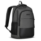 NILS City Rucksack 18L Grau - Laptoprucksack mit USB- und USB-C-Anschlüssen Arbeit Uni Alltag