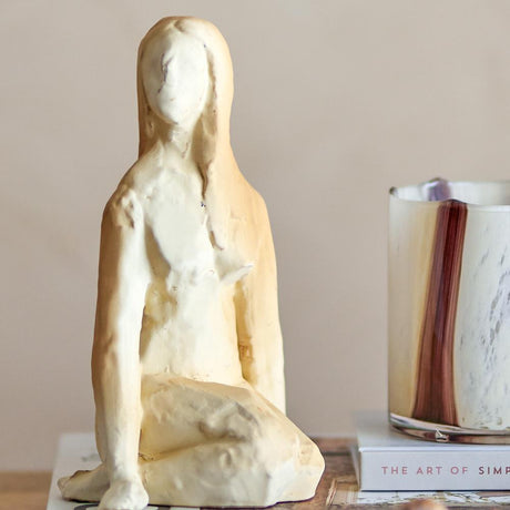 Bloomingville Ishtar Deko aus Steingut in Natur – moderne Skulptur für Wohnzimmer und Regal