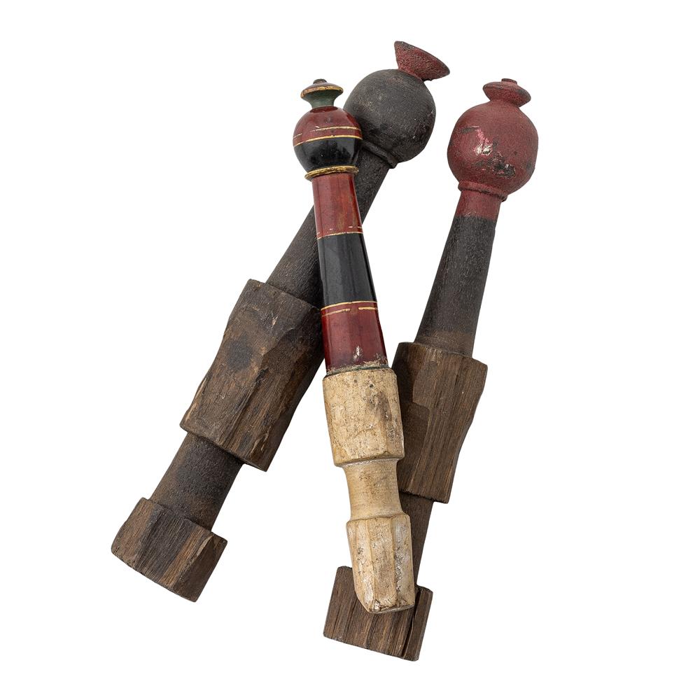 Bloomingville Barac Deko aus recyceltem Holz, braune Unikate im 3er Set