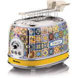 Ariete Positano Toaster, Mediterranes Design, 2-Scheiben-Toaster mit Sandwichzangen