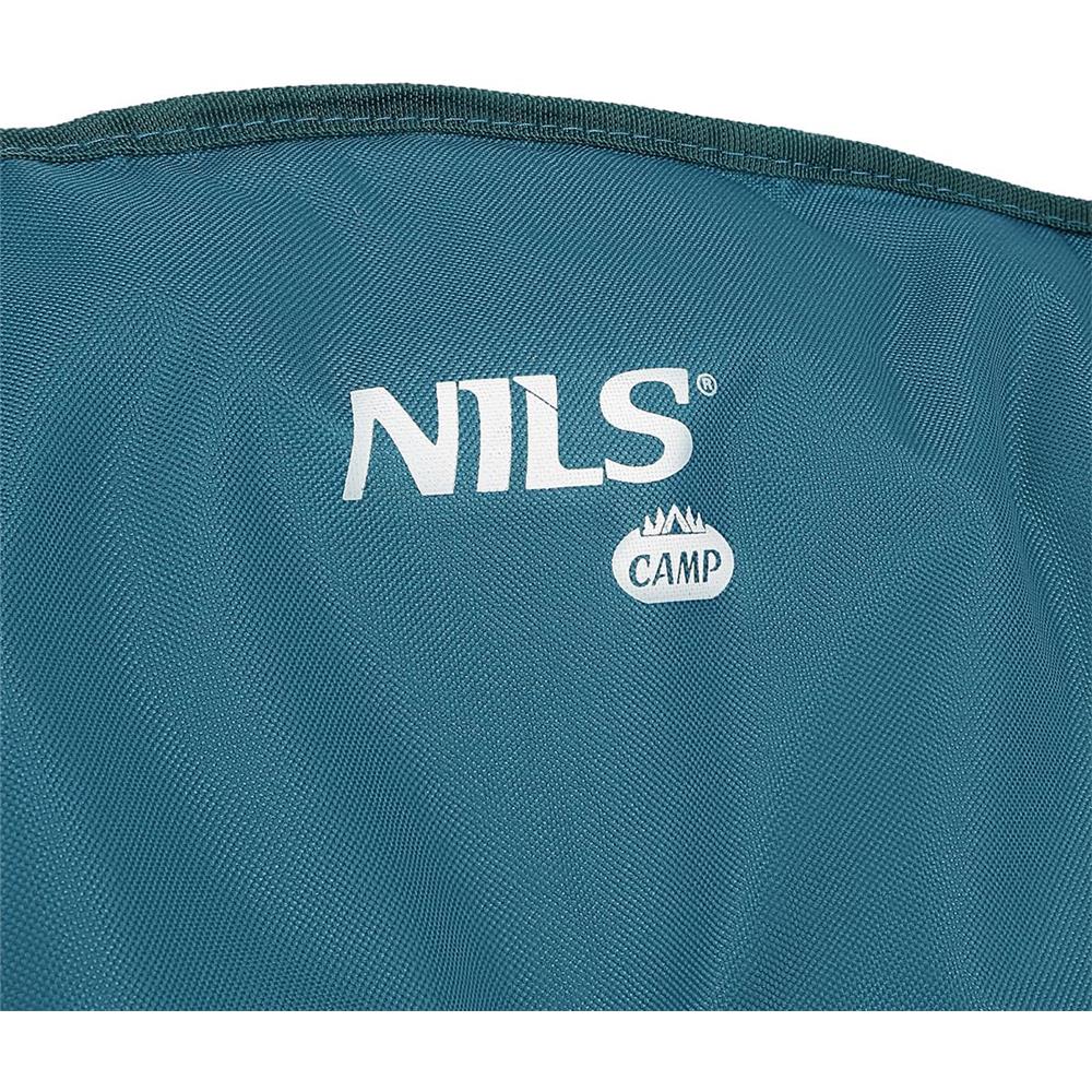 NILS CAMP Campingstuhl faltbar in Blau - bequemer Outdoor Stuhl für Camping, Angeln & Garten