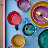 Bloomingville Tamsi Serviertablett bunt - Tablett mit Color Block Design für Küche & Wohnzimmer