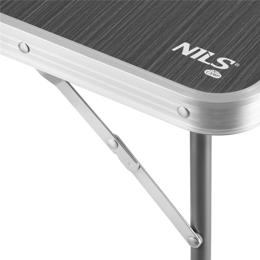 NILS CAMP Campingtisch grau kompakt faltbar für Camping Picknick Garten Outdoor