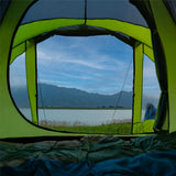 NILS CAMP Discovery Zelt für 4 Personen in Grün-Grau - Campingzelt mit Vorraum für Outdoor & Familie