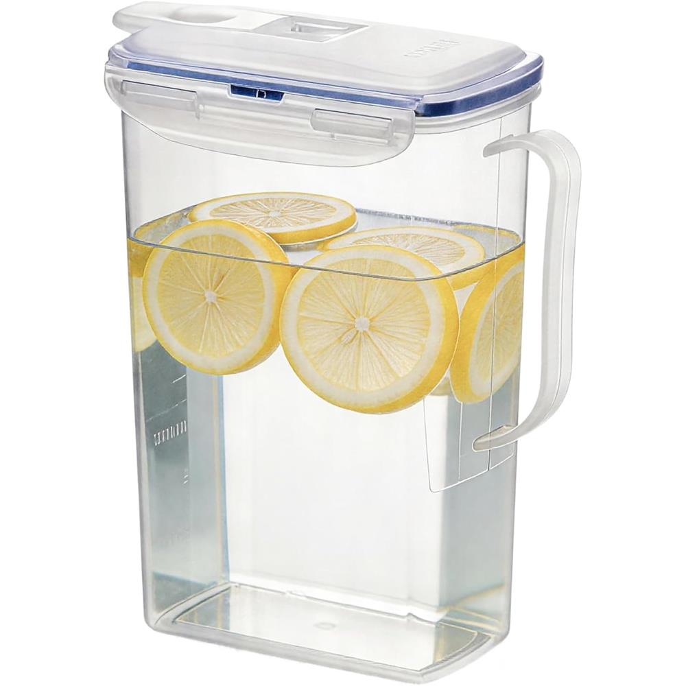 LocknLock Kühlschrankkrug 2L transparent - Kunststoff, Krug mit Deckel, BPA-frei, auslaufsicher