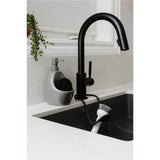 Umbra Joey Seifenspender 590 ml mit Schwammhalter aus Keramik Anthrazit