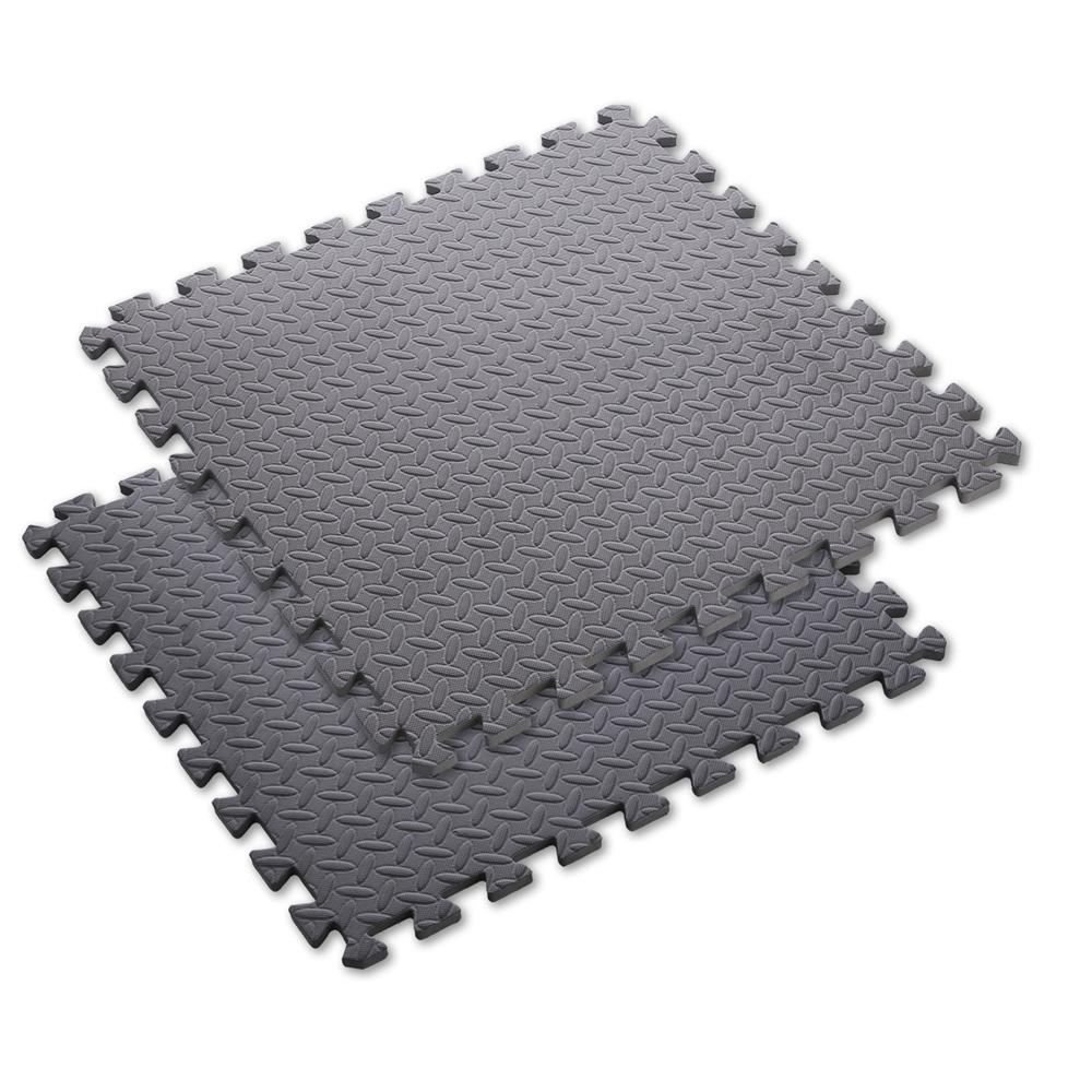 HMS Premium MP12 Puzzle‑Matte Fitness Unterlegmatte 9‑teilig 12 mm Dunkelgrau