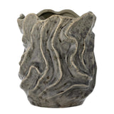 Bloomingville Soumia Deko-Vase, Grau, Steingut D16,5xH19 cm
