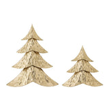 Bloomingville Kaiam Deko-Baum Gold Metall 2er Set Weihnachtsdeko