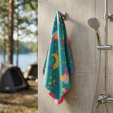 NILS Mikrofaser Kinderhandtuch 160x80 cm Stars - leichtes Handtuch für Camping, Strand & Schule
