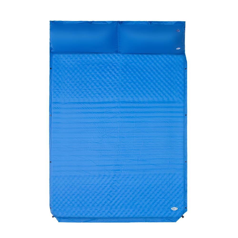 NILS CAMP selbstaufblasende Campingmatte 2 Personen 190 cm blau Isomatte Outdoor