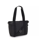 Kipling ASSENI S, kleine Tote Bag, Signature Emb (schwarz), Handtasche mit Schultergurt & Fächern